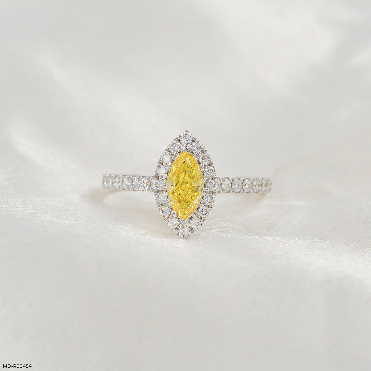 1 Carat Golden Spire Halo Lab Diamond Ring