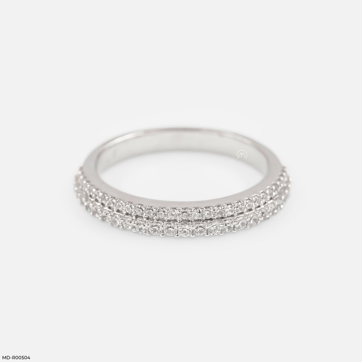 Double Row Diamond Eternity Band Rings