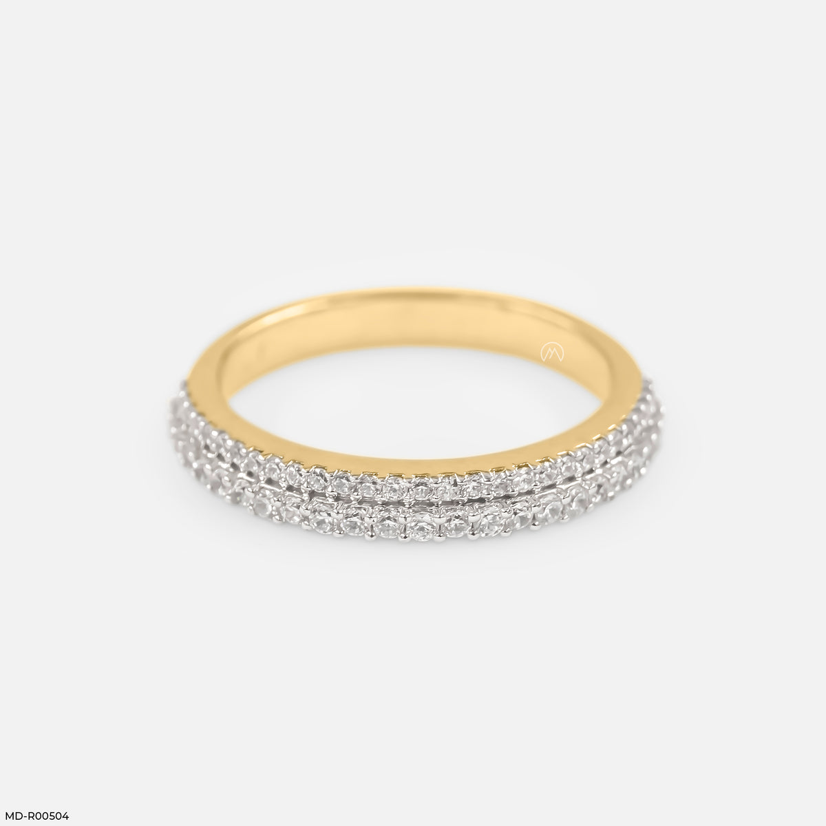Double Row Diamond Eternity Band Rings