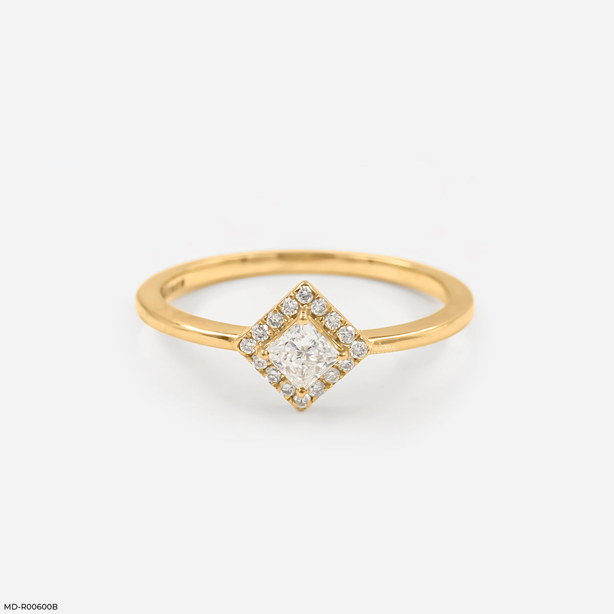 0.35 Carat Square Halo Lab Diamond Ring