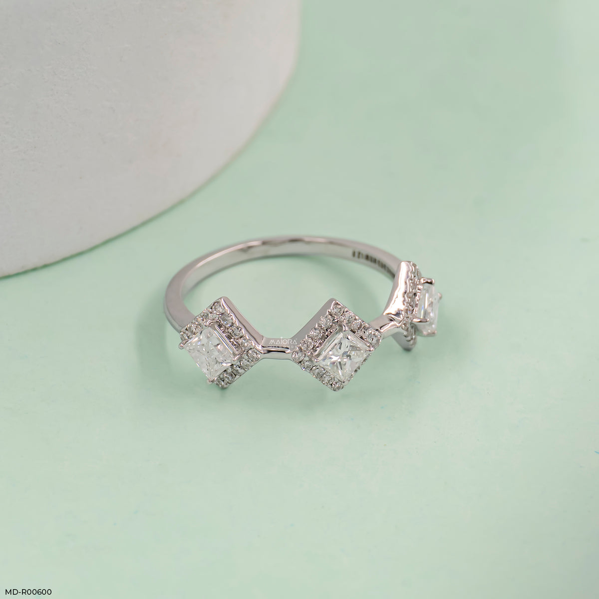 1 Carat Geometric Trilogy Lab Diamond Ring