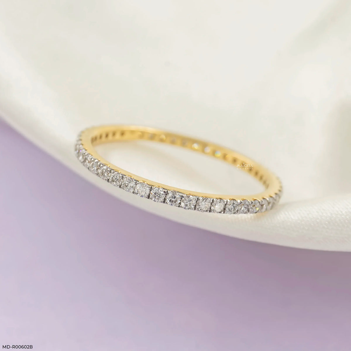 0.40 Carat Dual Tone Round Band Diamond Ring