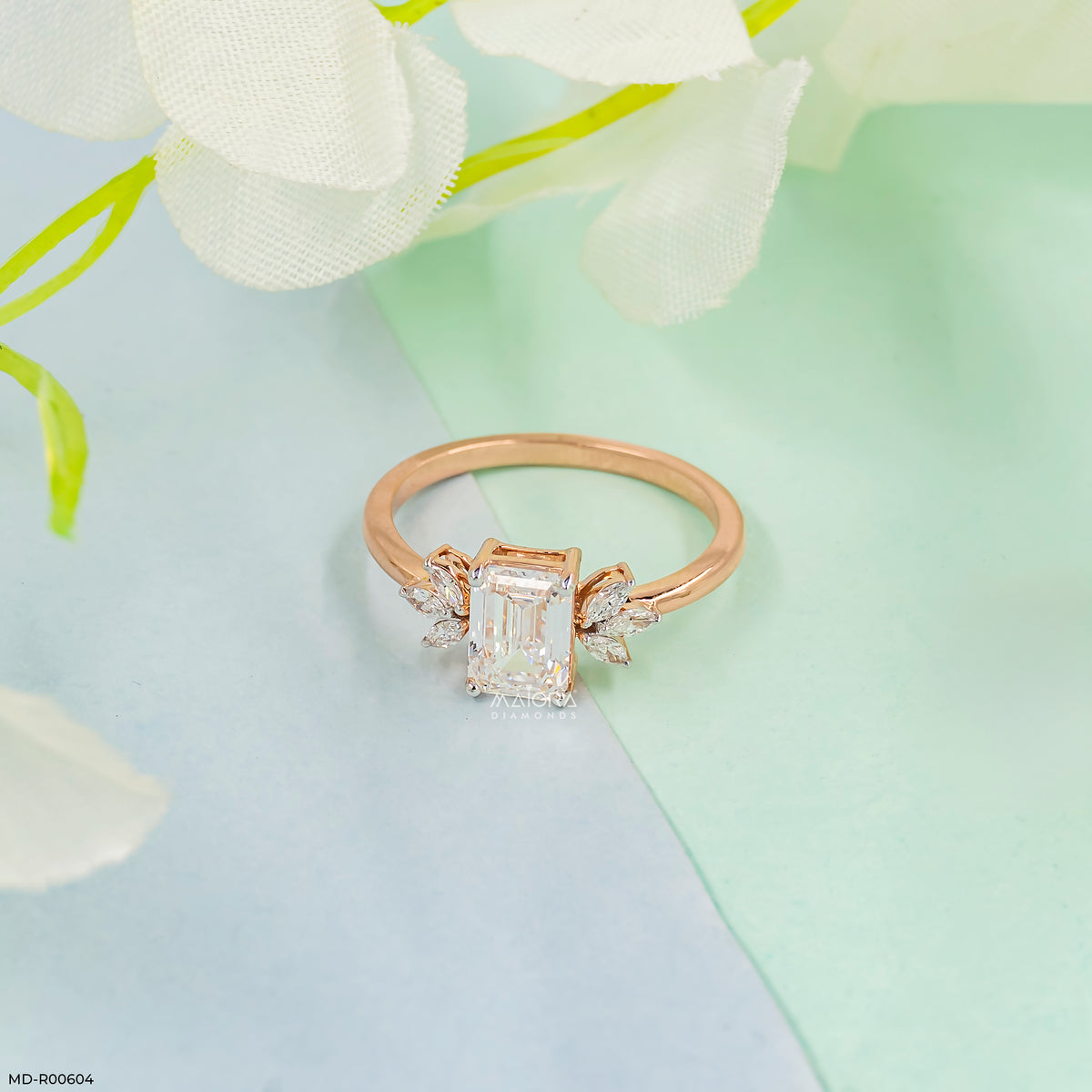 1.45 Carat Petal Solitaire Ring