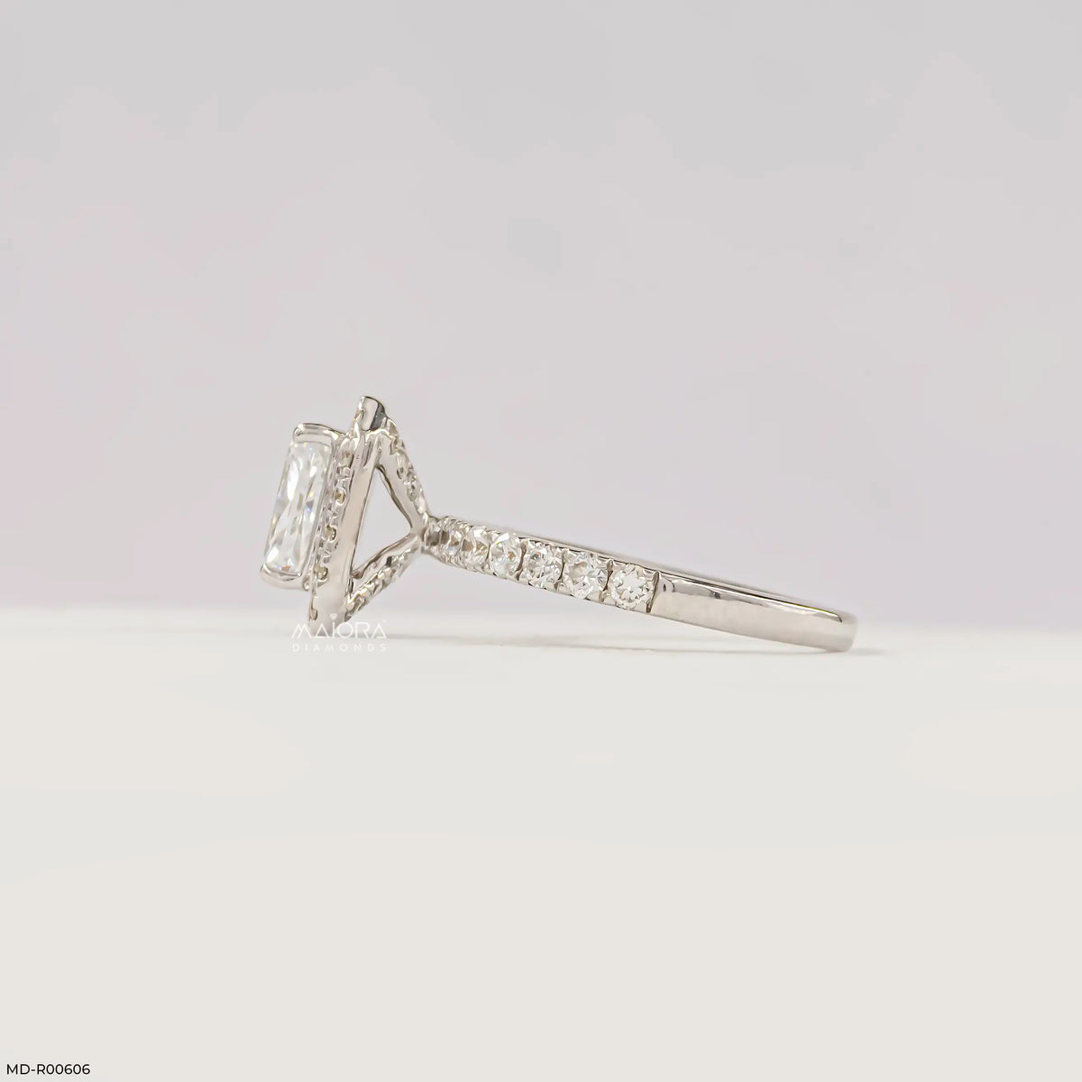 1.45 Carat Elara Emerald-Cut Solitaire Lab Diamond Ring