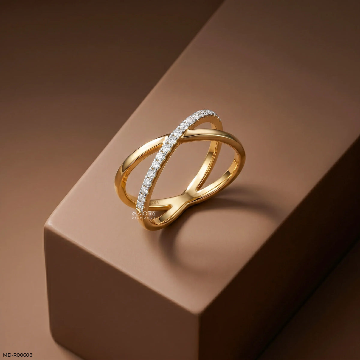 0.18 Carat Eternal X Criss Cross Lab Diamond Band Ring