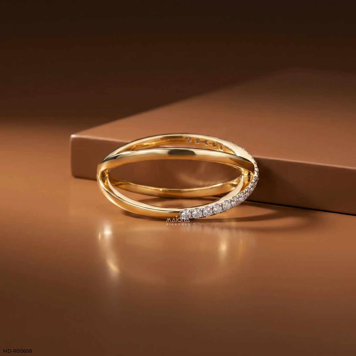 0.18 Carat Eternal X Criss Cross Lab Diamond Band Ring