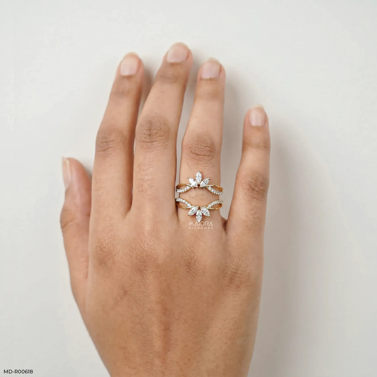 1 Carat Floral Spark Round Solitaire Diamond Ring