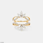 1 Carat Floral Spark Round Solitaire Diamond Ring