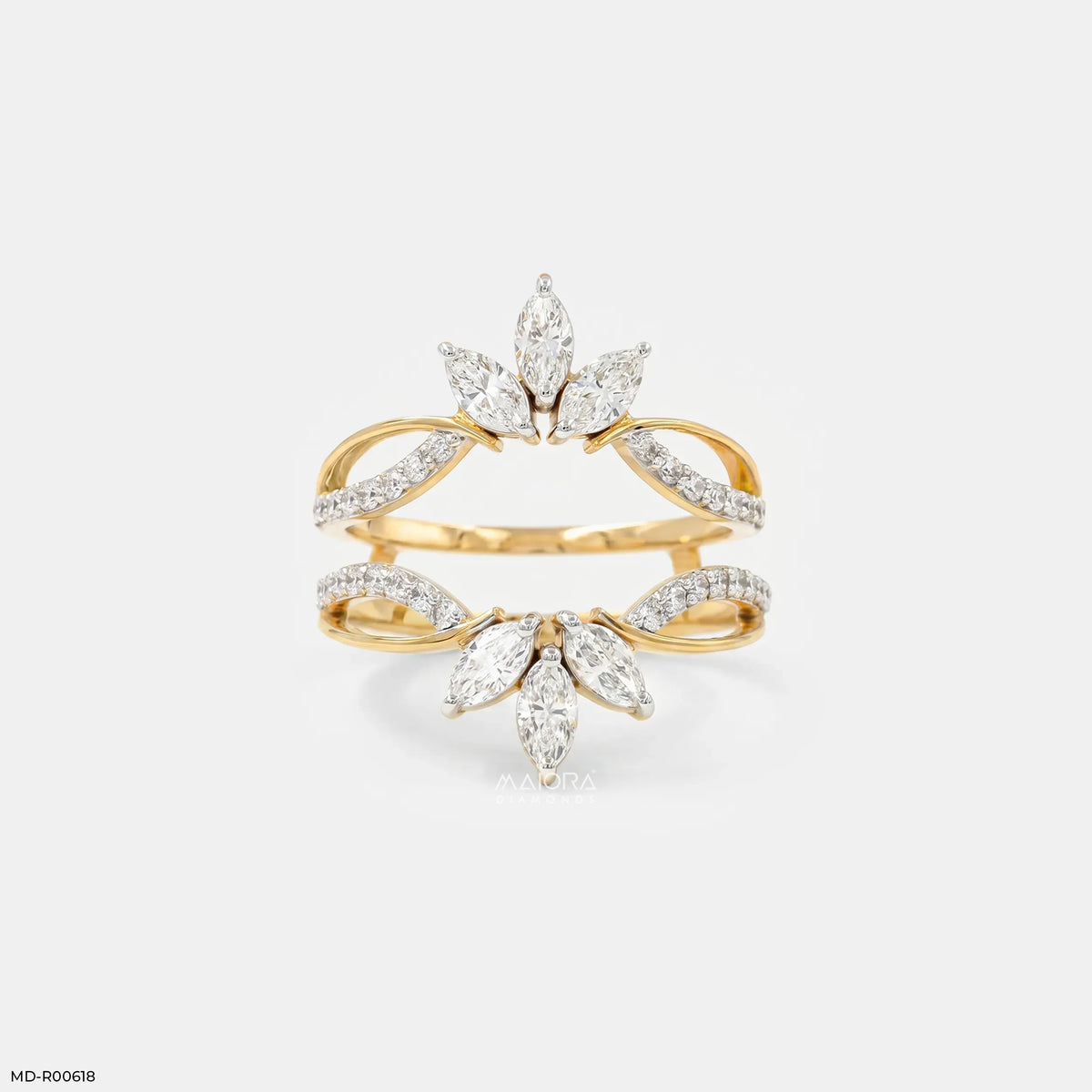 1 Carat Floral Spark Round Solitaire Diamond Ring