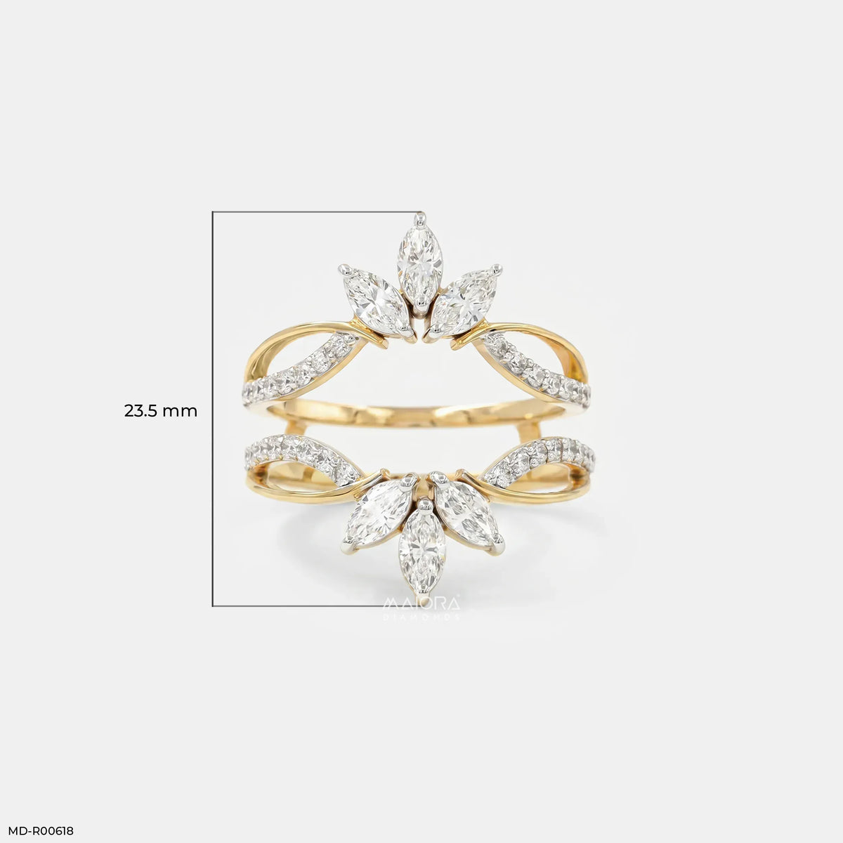 1 Carat Floral Spark Round Solitaire Diamond Ring