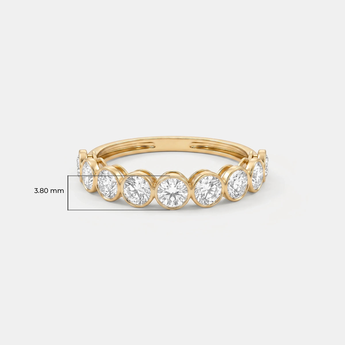Minimalist Bezel Round Diamond Ring