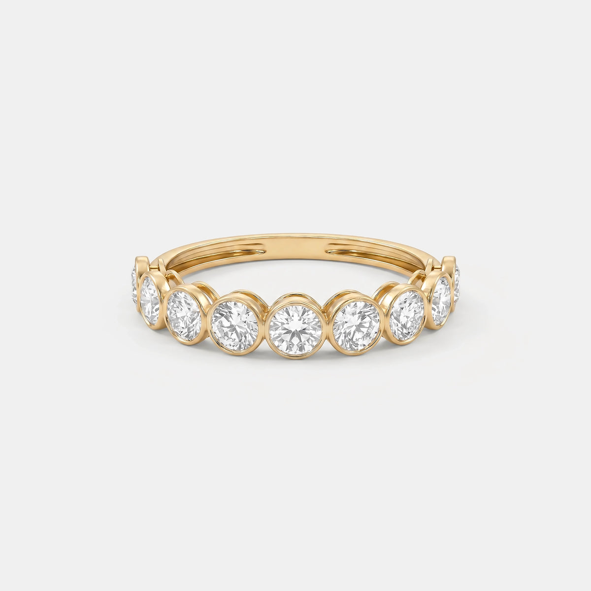 Minimalist Bezel Round Diamond Ring