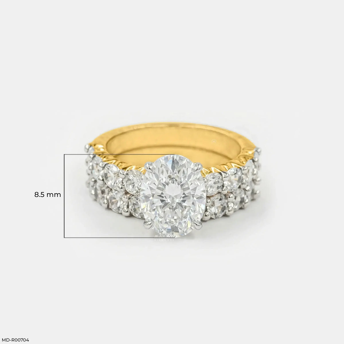 Classic Stack Solitaire Diamond Ring