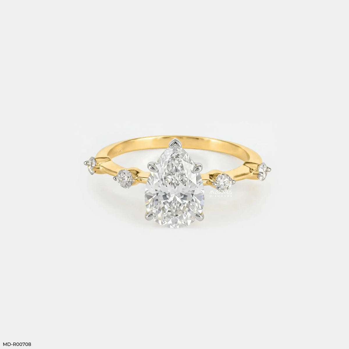 Avyra Pear Solitaire Diamond Ring
