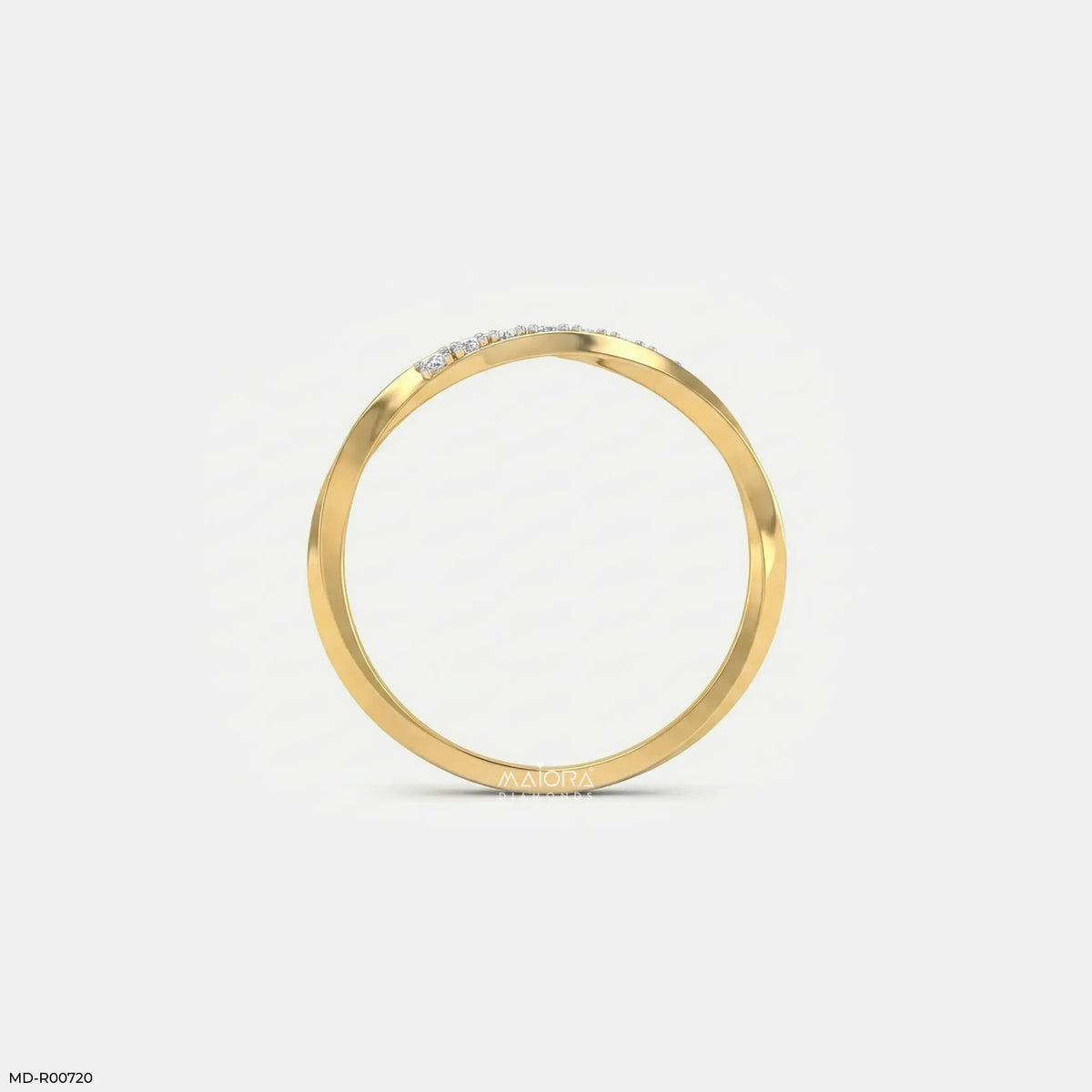 Twisted Helix Diamond Ring