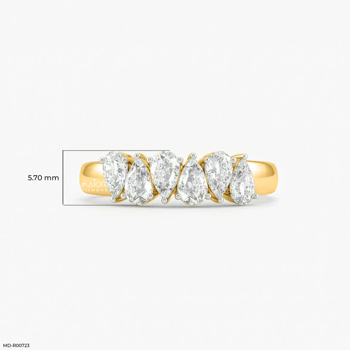 Harmonic Pear Flash Diamond Ring