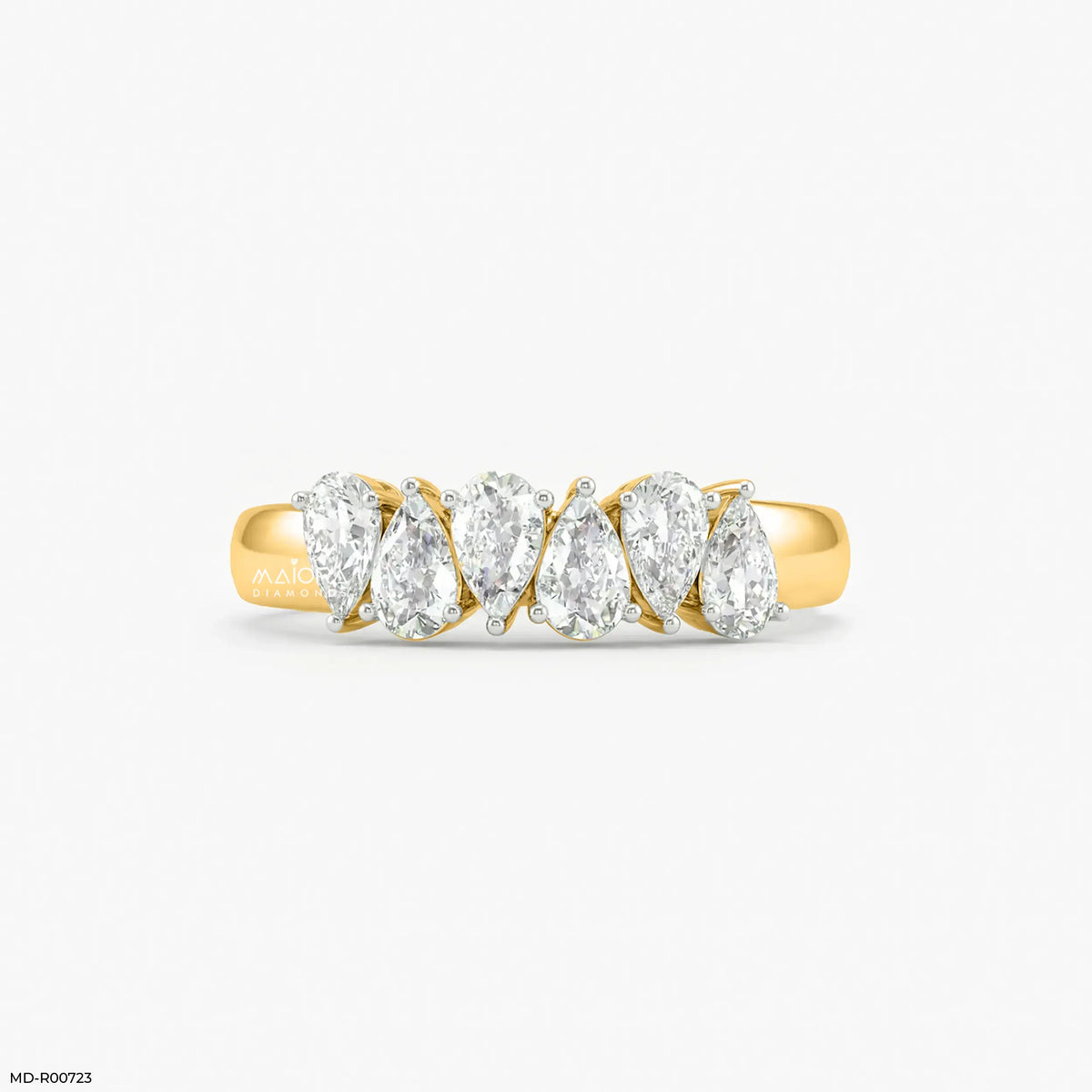 Harmonic Pear Flash Diamond Ring