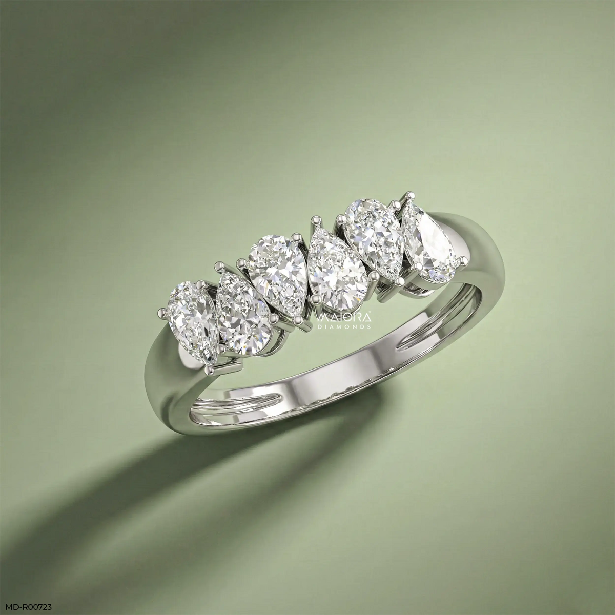 Harmonic Pear Flash Diamond Ring