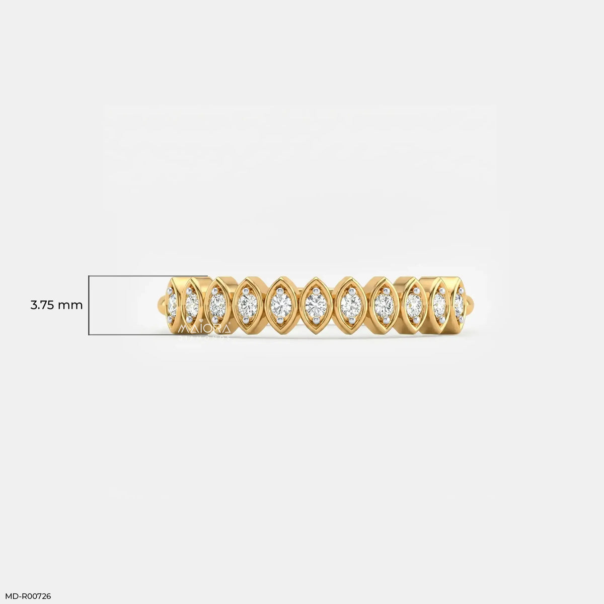 Marquise Frame Diamond Band Ring