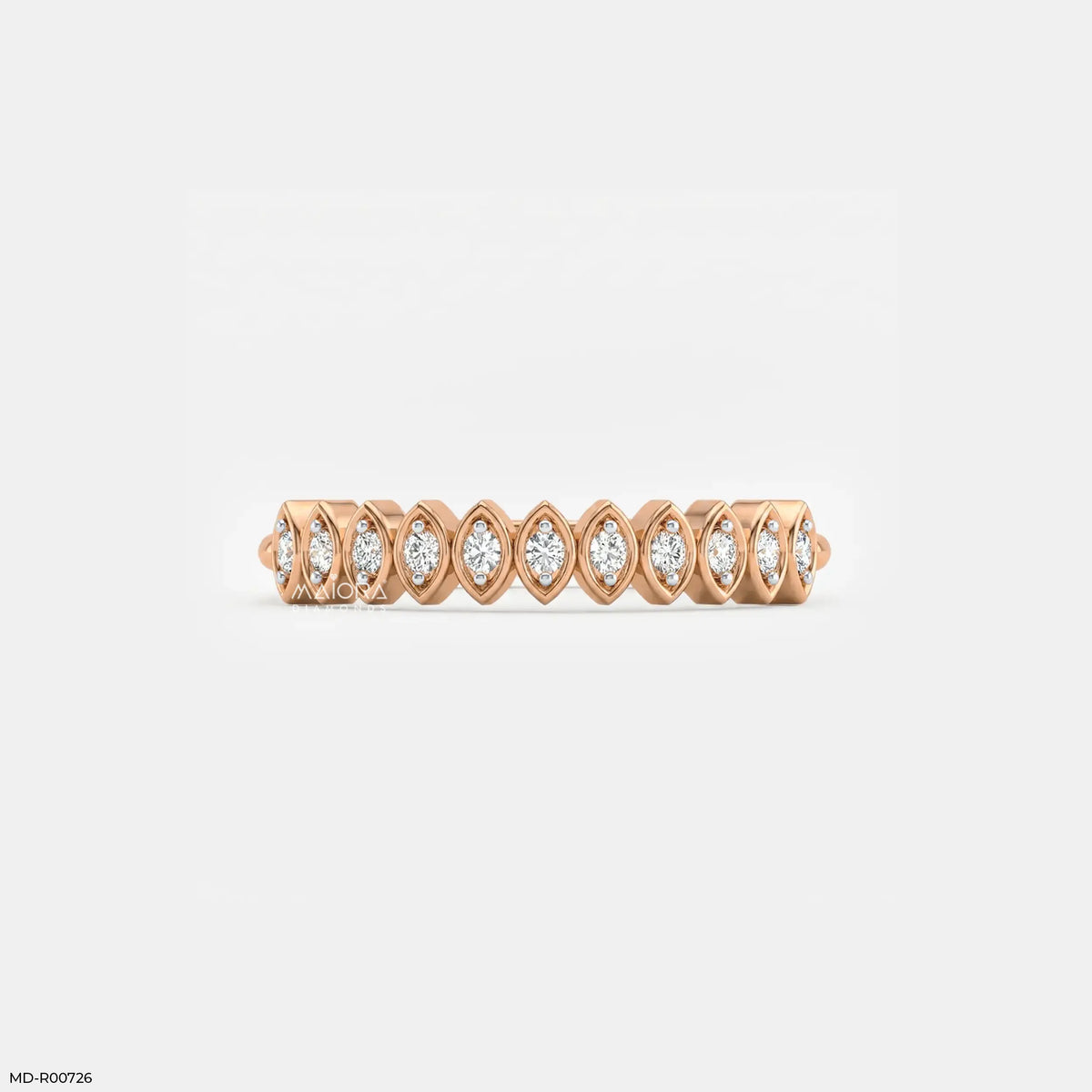 Marquise Frame Diamond Band Ring