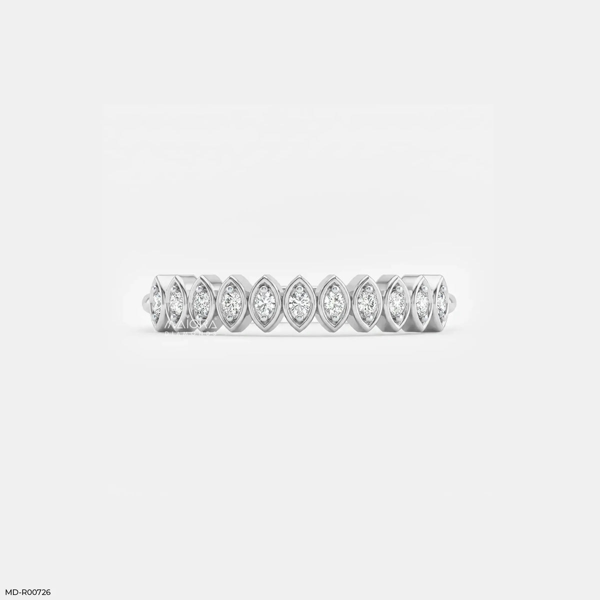 Marquise Frame Diamond Band Ring