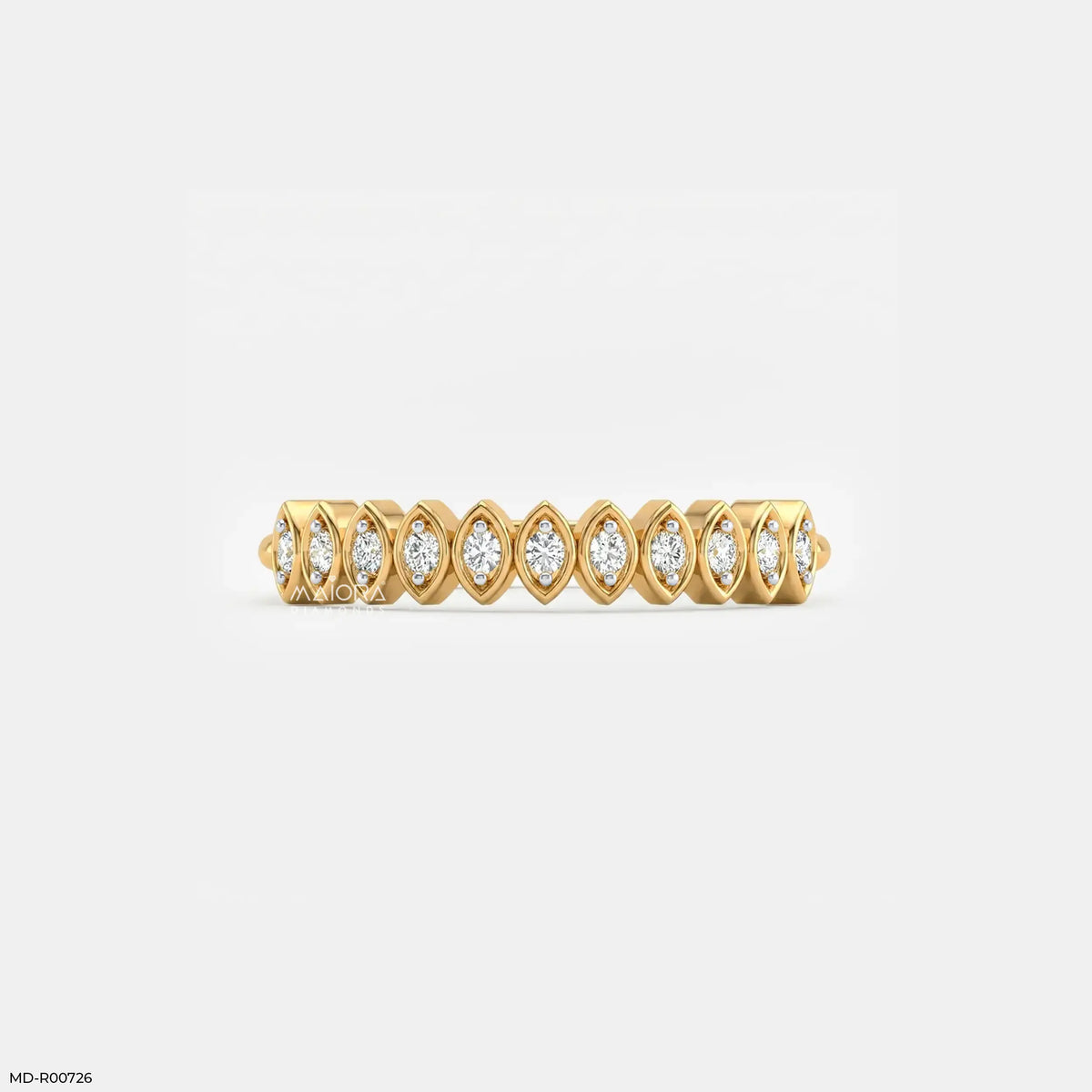 Marquise Frame Diamond Band Ring