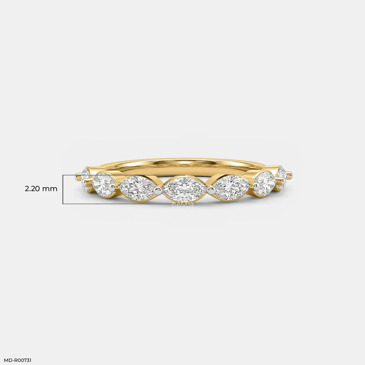 Half Serenity Marquise Diamond Ring