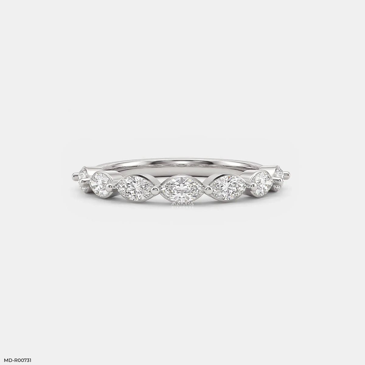 Half Serenity Marquise Diamond Ring