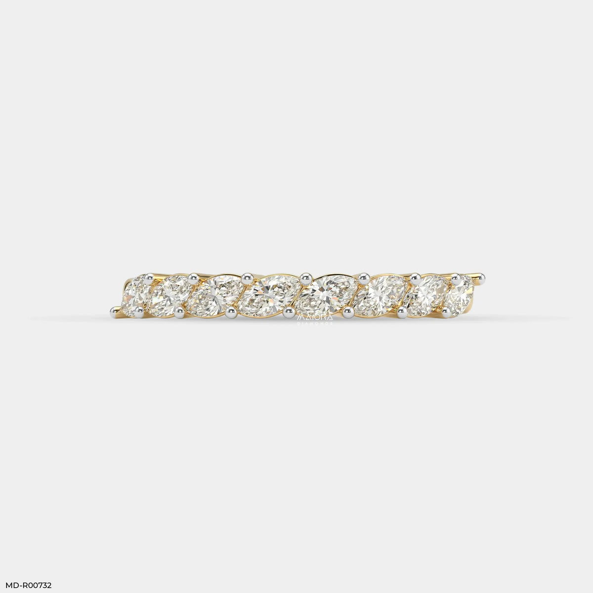 Tilted Marquise Diamond Ring