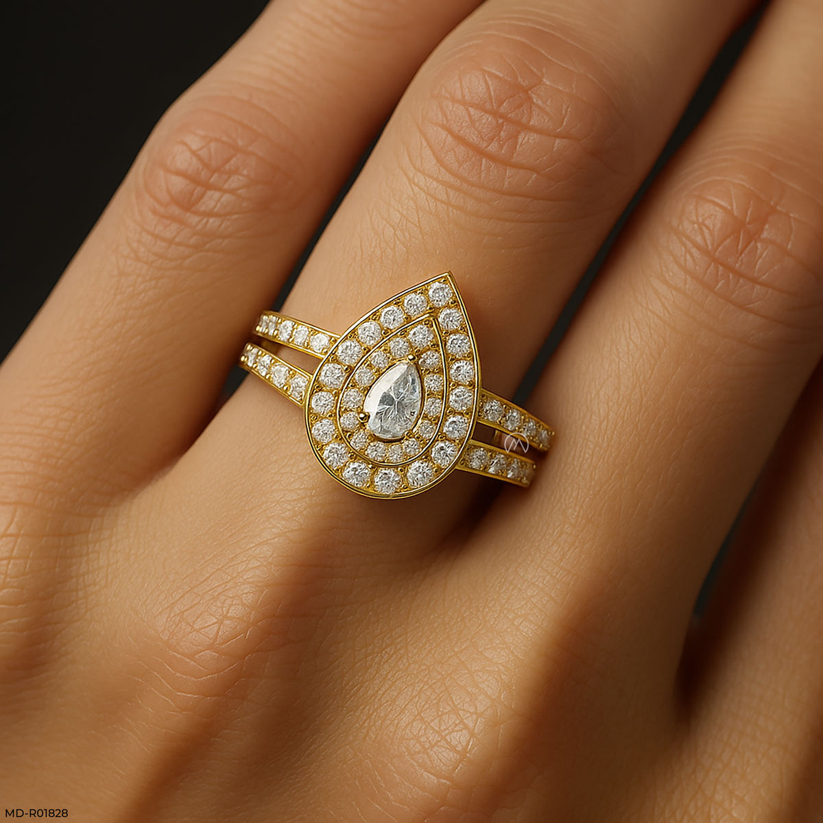 1 Carat Twilight Teardrop Ring