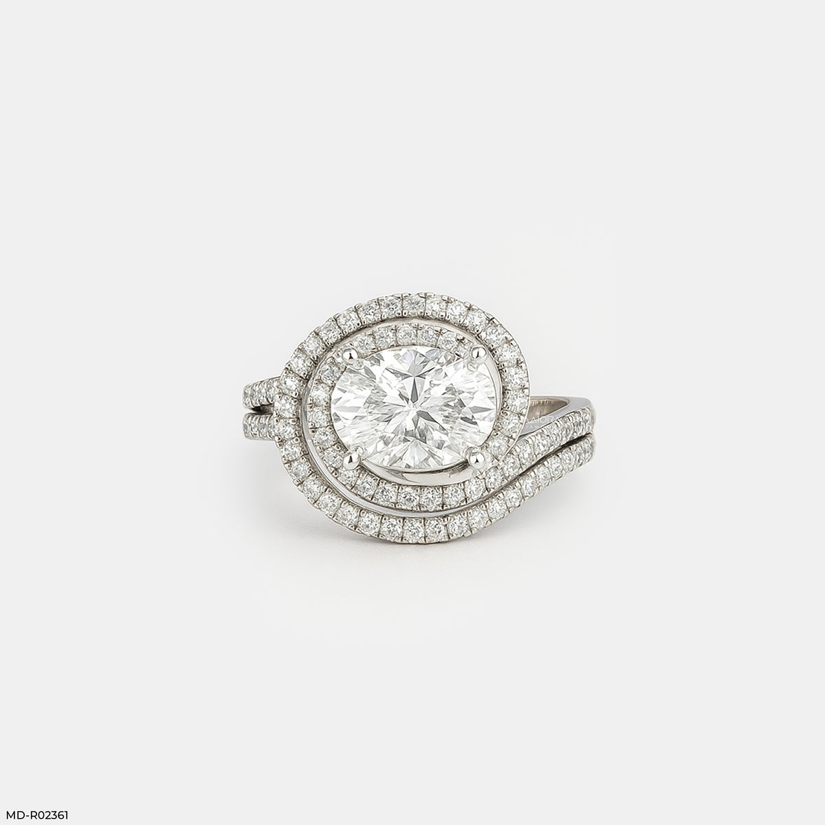 Swirling Solitaire Ring