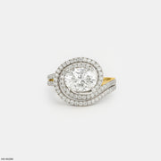 Swirling Solitaire Ring