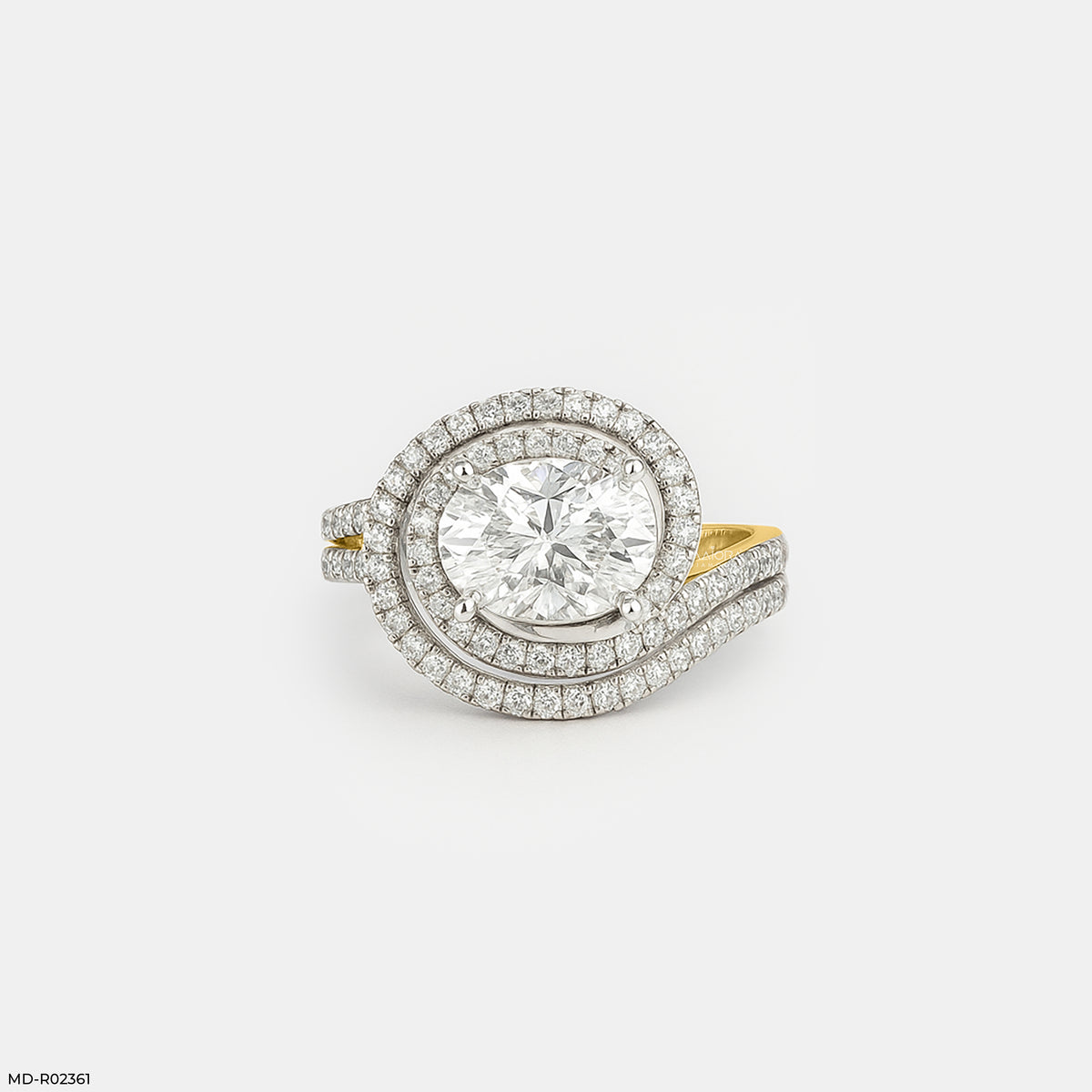 Swirling Solitaire Ring