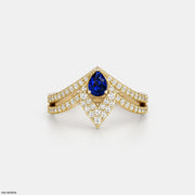 Pear Shaped Chevron Vanki Diamond Ring
