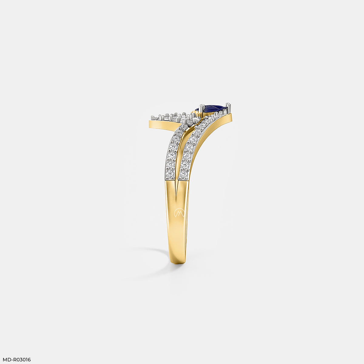 Pear Shaped Chevron Vanki Diamond Ring