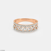 0.60 Carat Glamour Grid Round Band Diamond Ring