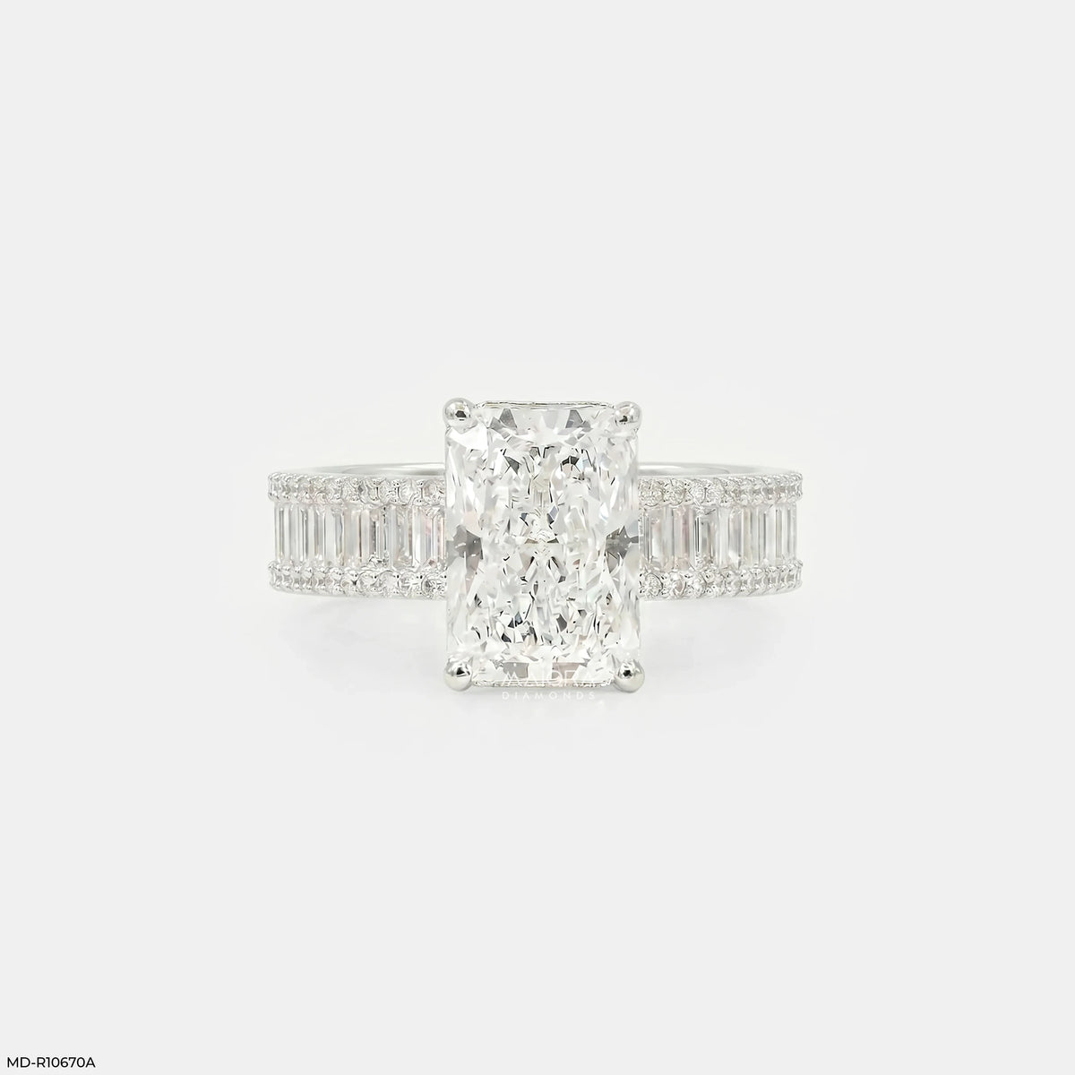 7.65 Carat Emerald Embrace Solitaire Ring