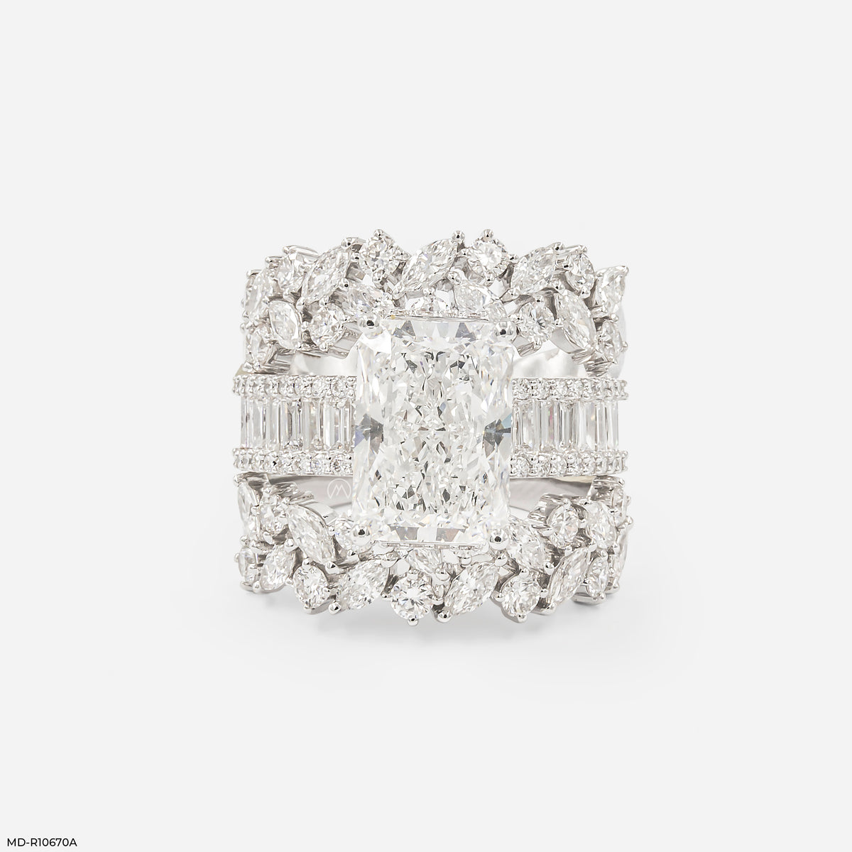 7.65 Carat Emerald Embrace Solitaire Ring