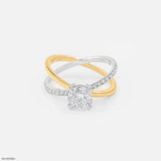1.15 Carat Crossover Round Lab Diamond Solitaire Ring