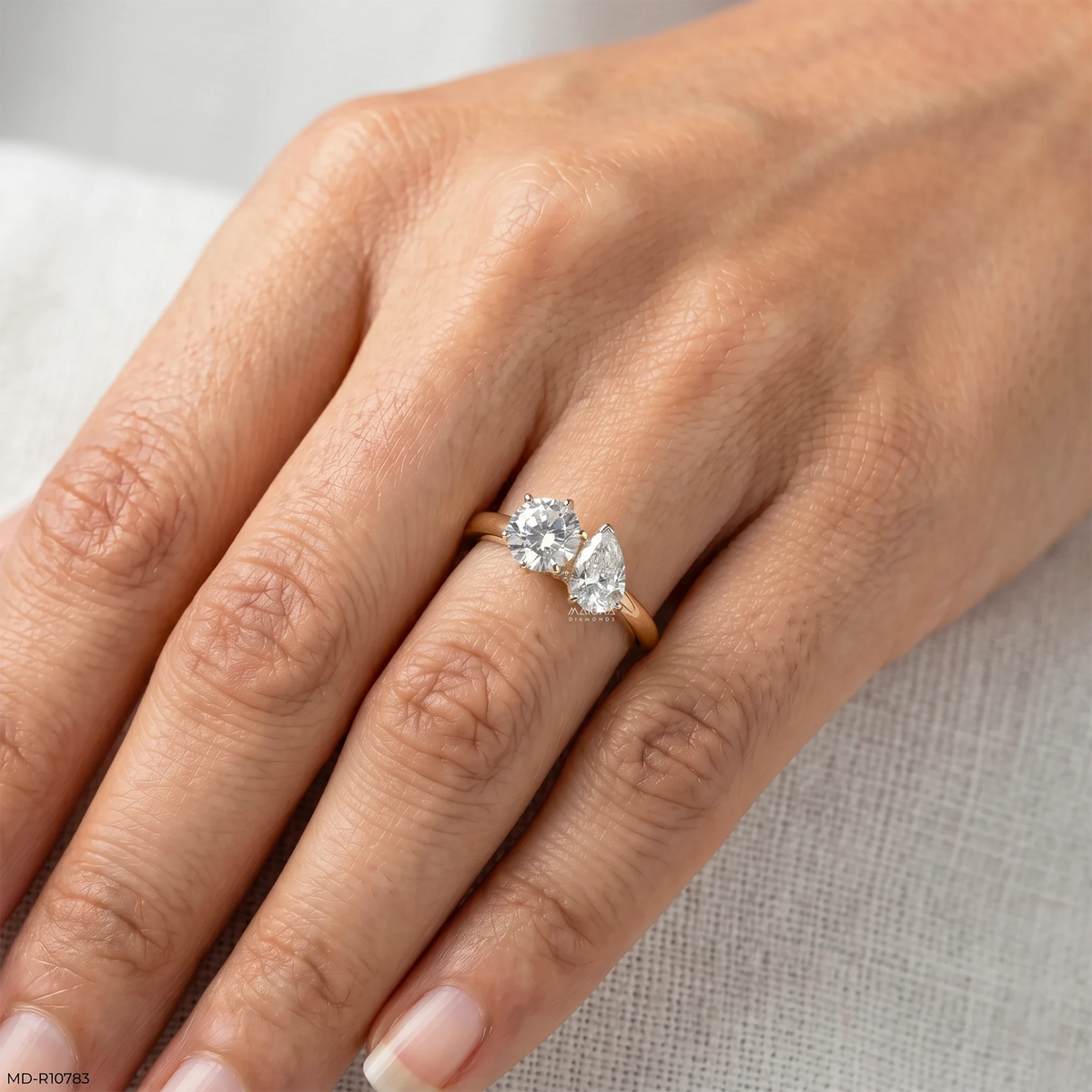 Eternal Flare Toi et Moi Diamond Rings
