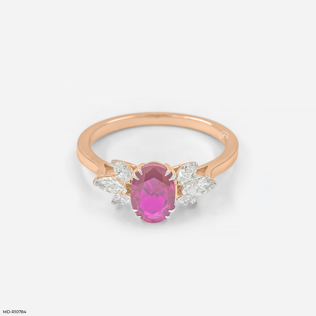 Floral Gemstone Cluster Ring