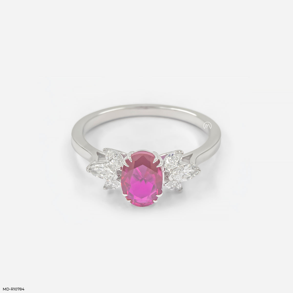 Floral Gemstone Cluster Ring