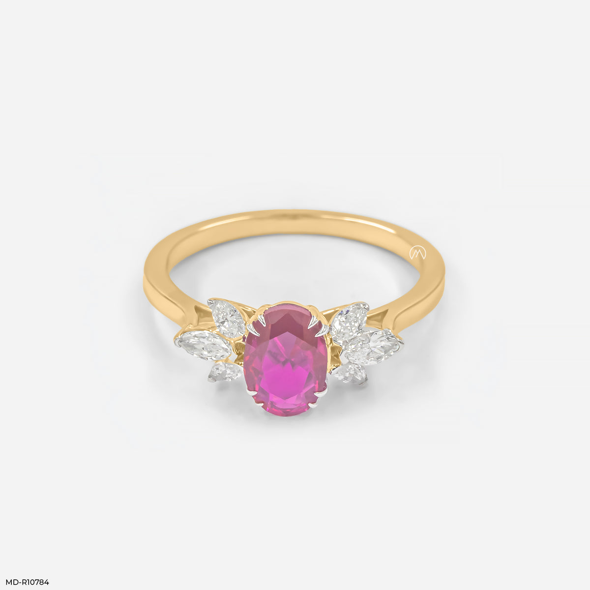 Floral Gemstone Cluster Ring