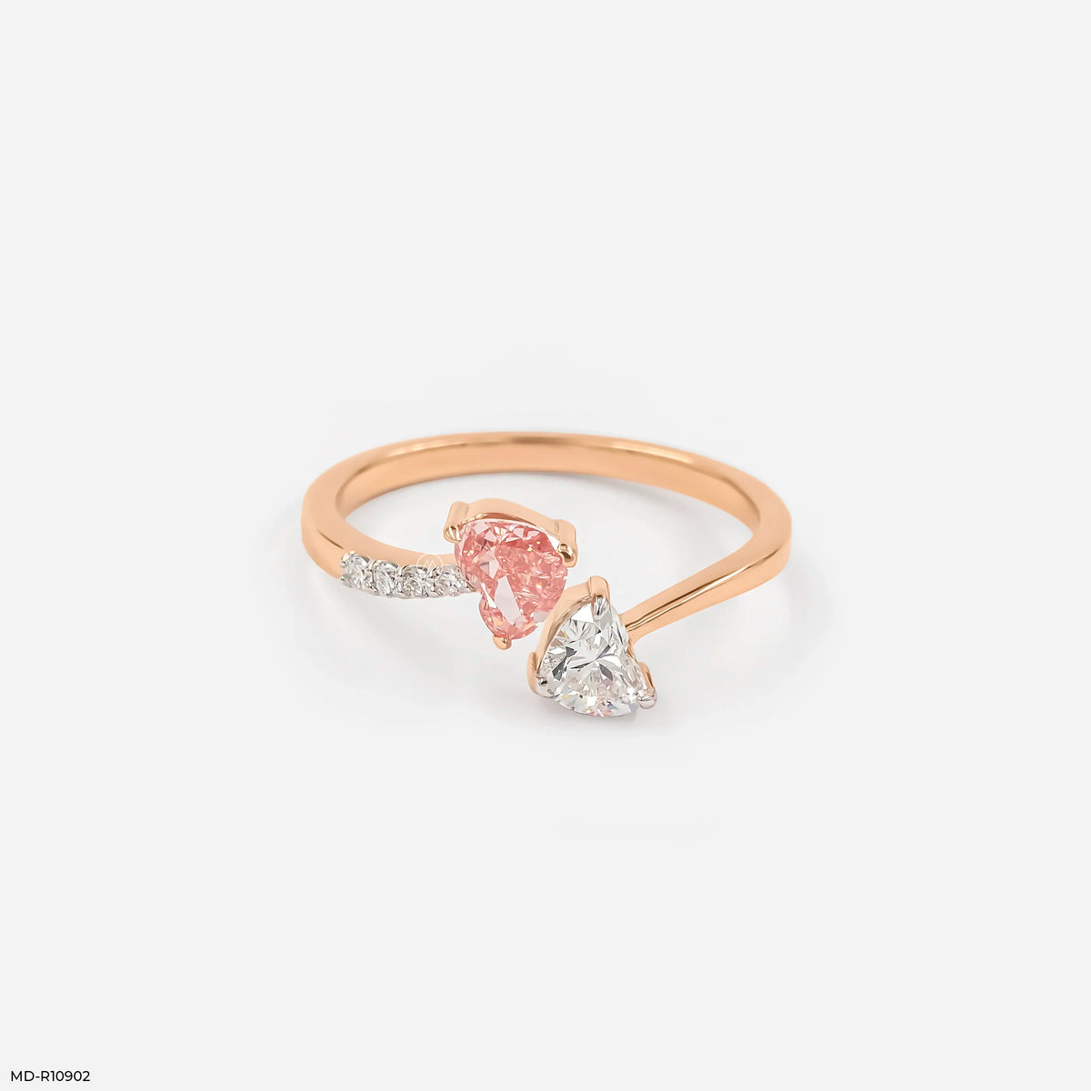 Duo Heart Toi Et Moi Diamond Rings