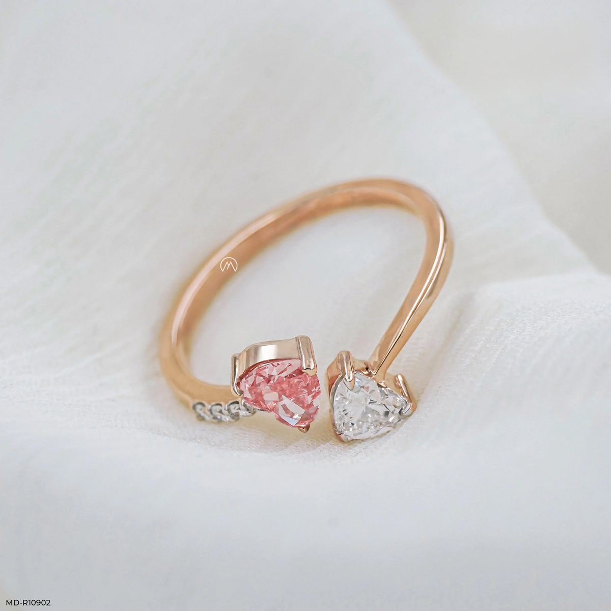 Duo Heart Toi Et Moi Diamond Rings