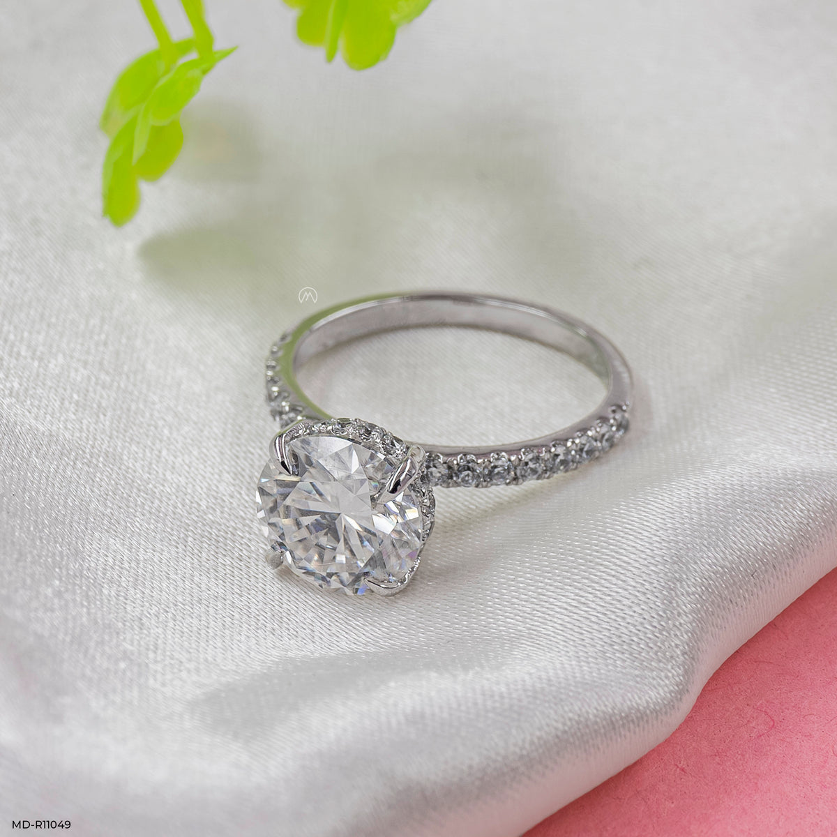 The Solitaire Pave Ring