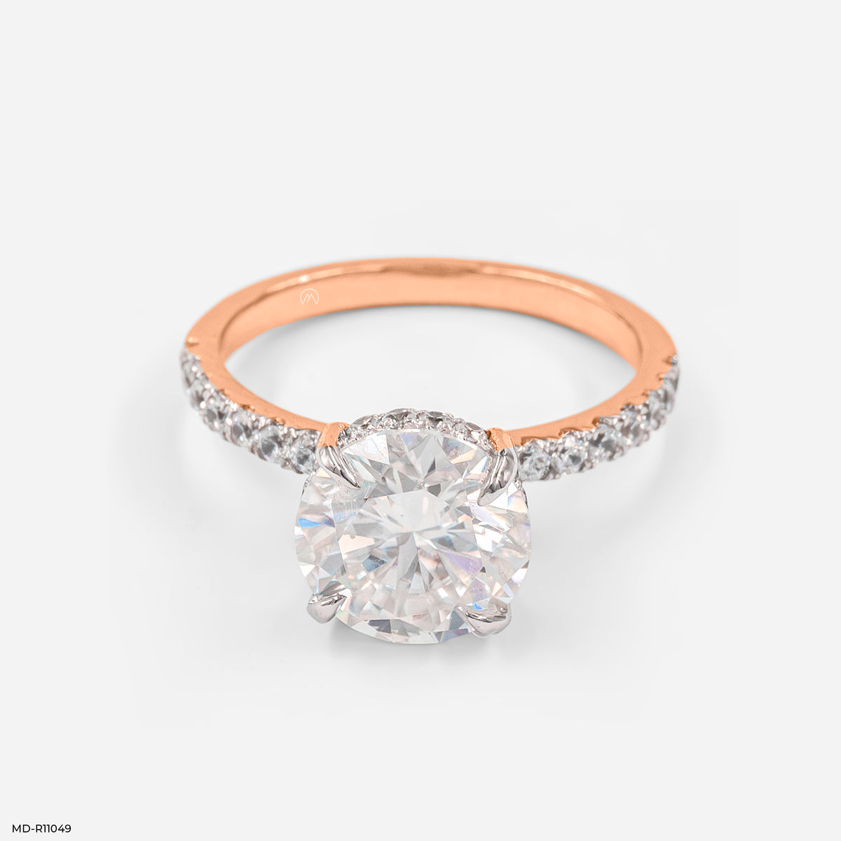 The Solitaire Pave Ring