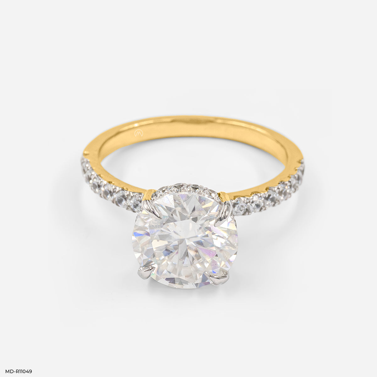 The Solitaire Pave Ring
