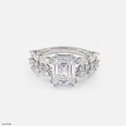 Regal Emerald Solitaire Diamond Ring
