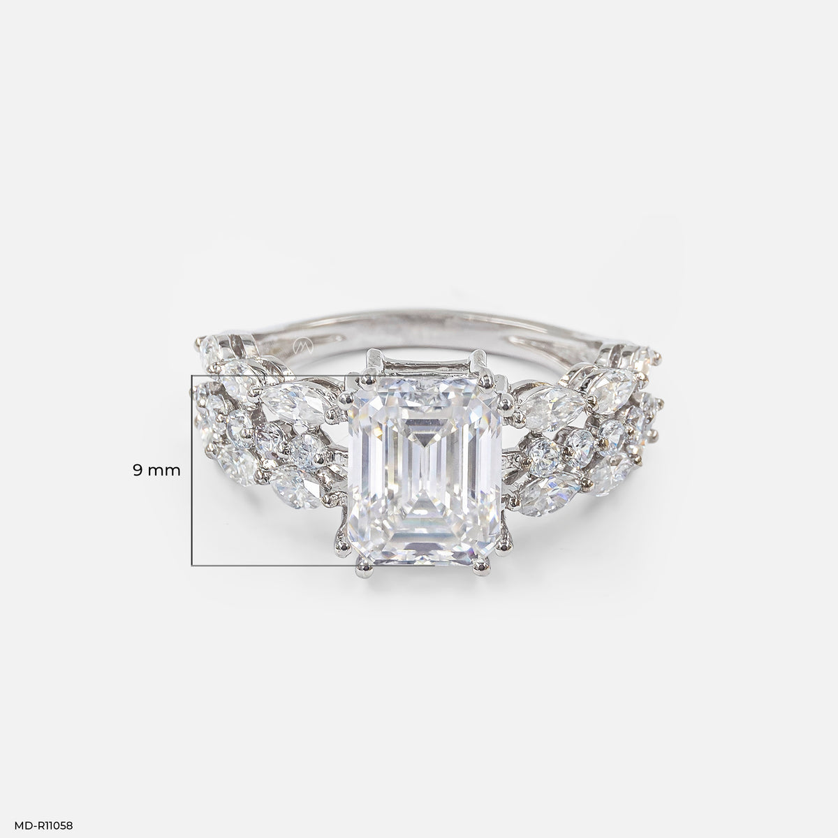 Regal Emerald Solitaire Diamond Ring